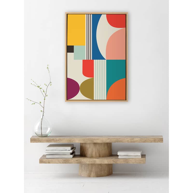 Kate and Laurel Sylvie MCM Pattern Framed Canvas by Rachel Lee