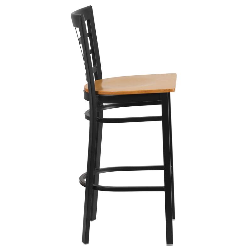 2 Pack Window Back Metal Restaurant Barstool