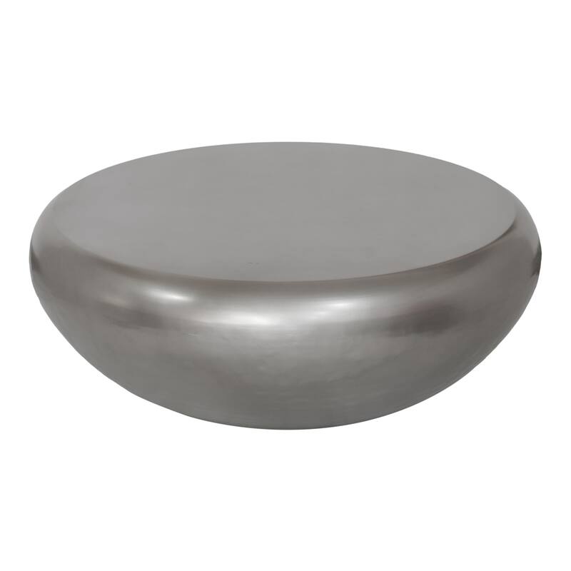 Pasargad Home Helios Drum Shape Coffee Table - W39" x D34.5" x H14.5"