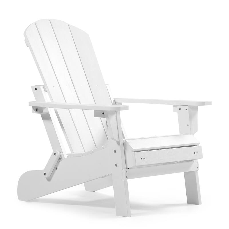 Seaton Folding Poly Adirondack Chair with Pull-out Ottoman