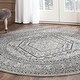 preview thumbnail 4 of 188, SAFAVIEH Adirondack Cheyenne Rustic Oriental Medallion Rug 10' Round - Silver/Black