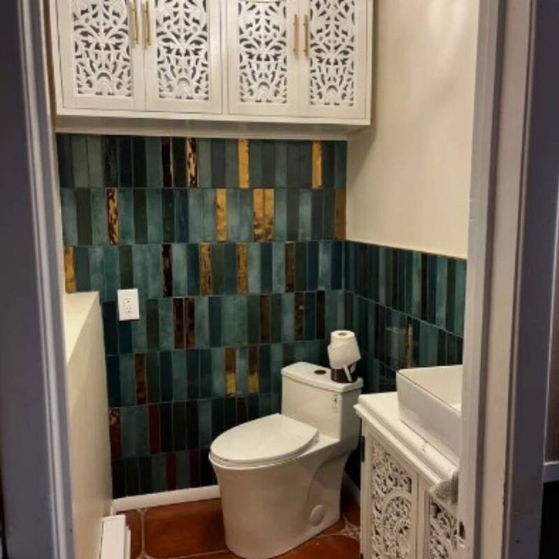 The Tile Life Midas 2x10 Gold Ceramic Wall Tile