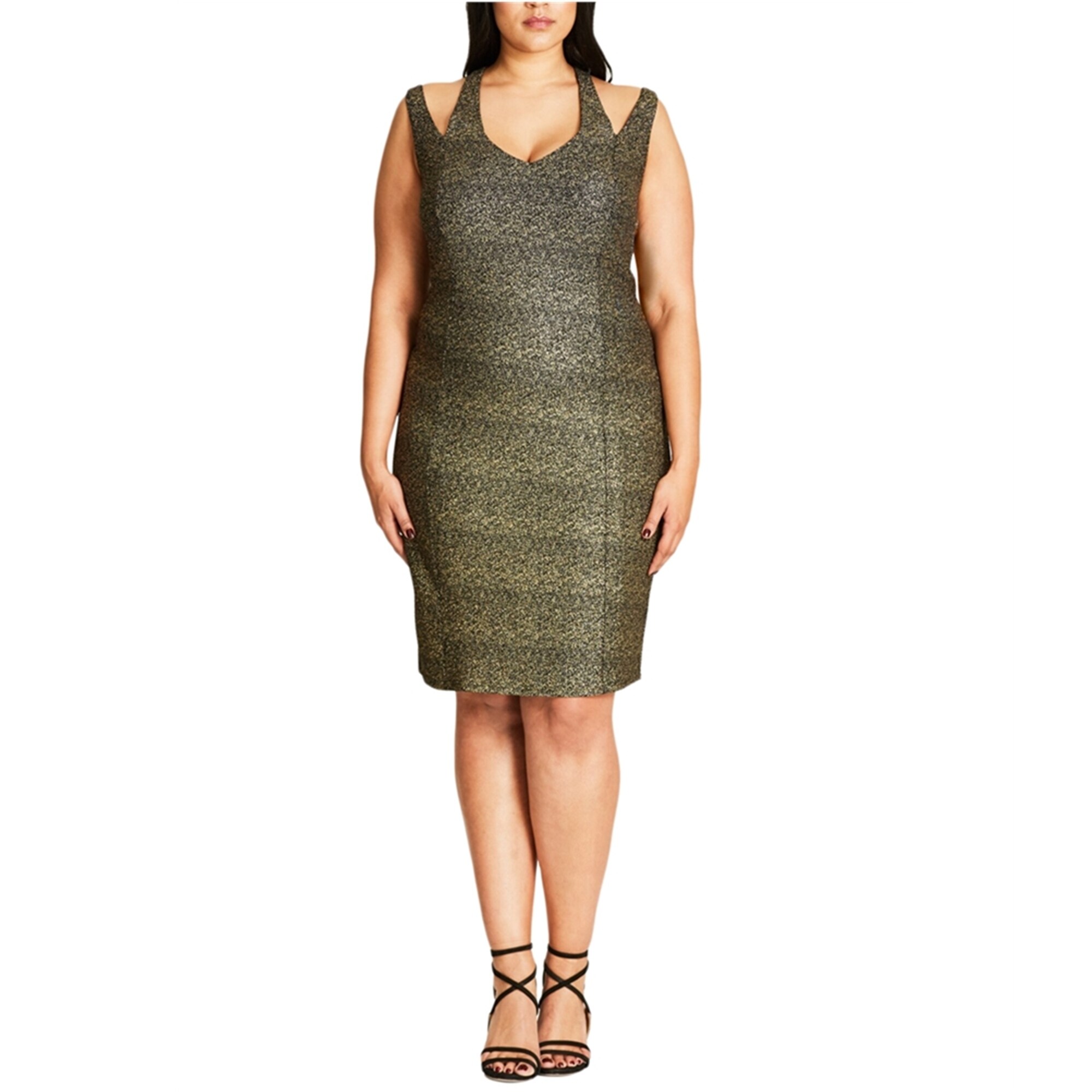 green emerald velvet dress City Chic Women's Plus Size Paige Sequin Dress at Amazon Women's Clothing  store main image 0