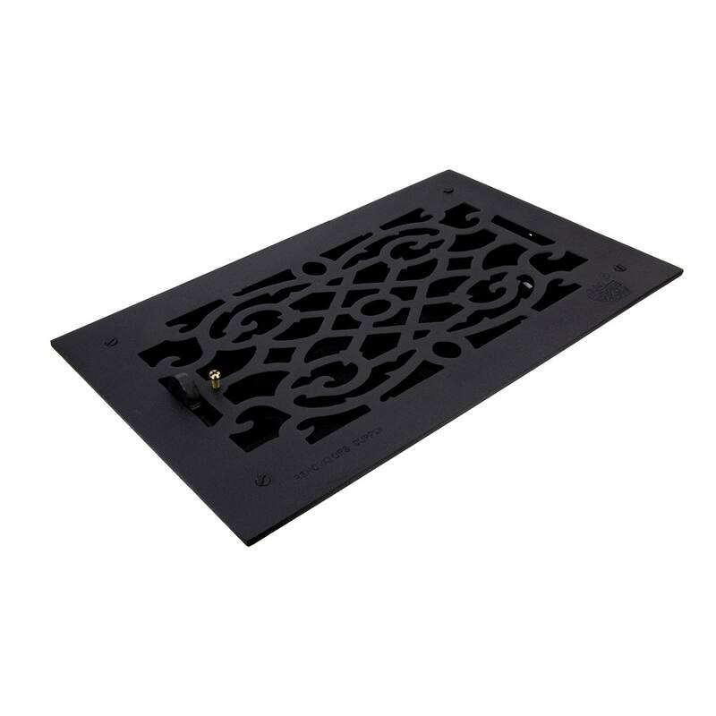 Black Air Vent Registers, Grilles & Vents 16" X 10" Cast Aluminum Wall/Ceiling/Floor Vent Register Renovators Supply