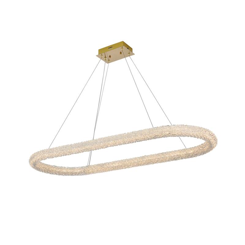 Indigo Home 51 inch Adjustable LED Chandelier - Satin Gold