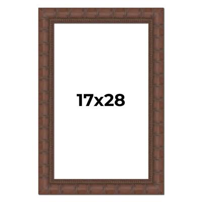 17x28 Frame Pewter Solid Wood Picture Frame Width 1.625 Inches | Interior Frame Depth 0.6875 Inches