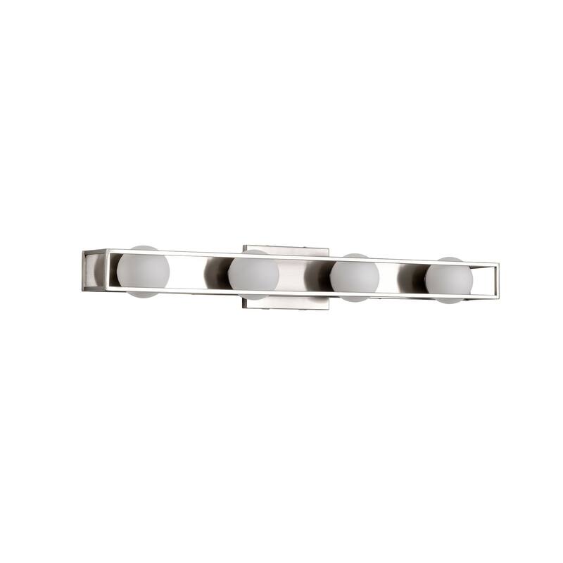 Jenkins 32 Inch 4 Light LED Vanity Brushed Nickel with Frosted Glass - Brushed Nickel