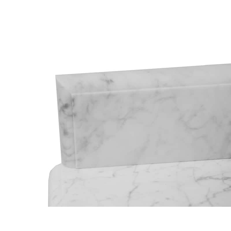 KitchenBathCollection Katherine 72" Double Bathroom Vanity with Carrara Marble Top
