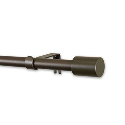 Antique Brass Curtain Rod - Medieval Style, Adjustable Length 28-48", Metal Window Rod with Finials - 48