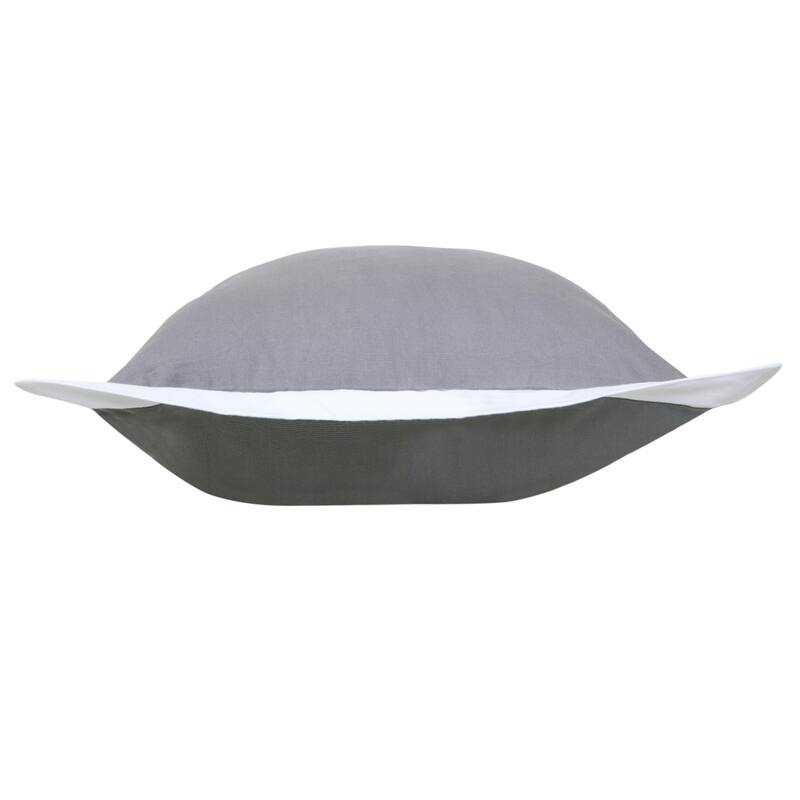 HomeRoots 20" X 20" Gray And White 100% Cotton Geometric Zippered Pillow