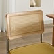 preview thumbnail 9 of 15, Classic Mid Century Modern Dining Chairs Set of 2,Upholstered Rattan Kitchen Chairs