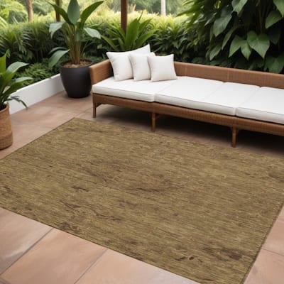 HomeRoots Floral Traditional Rectangle Outdoor Rug