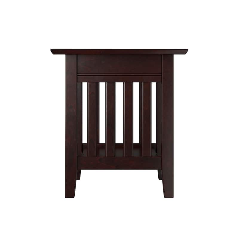 Modern End Table with Charging Station - USB Ports & Power Outlets - Living Room Accent Table - 22