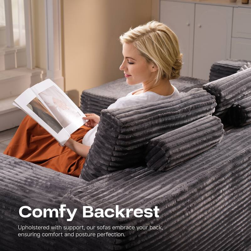 ​​OVIOS Modern Minimalist No-Assembly Living Room Set​