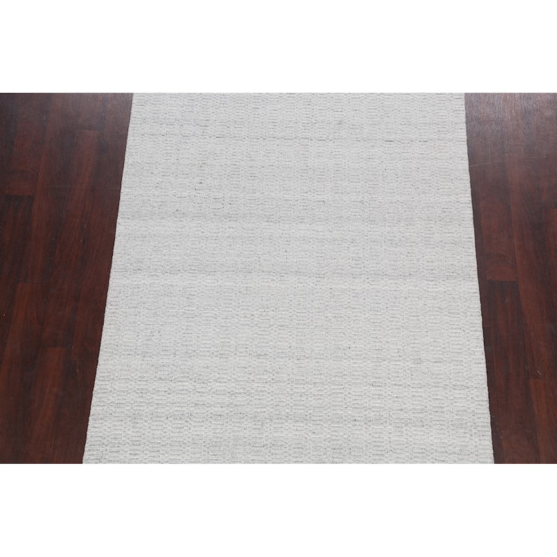 Geometric Contemporary Moroccan Oriental Wool Area Rug Hand-knotted - 4'10" x 7'7"