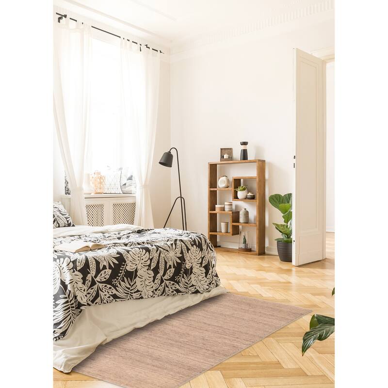 ECARPETGALLERY Hand-knotted Loreto Grey Wool Rug - 5'4 x 7'5