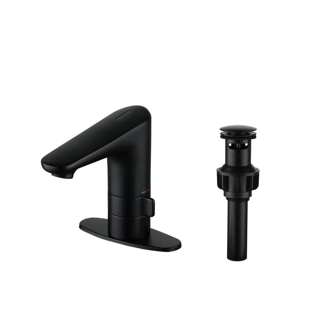 Sensor Touchless Single Handle Single Hole Vanity Sink Bathroom Faucet