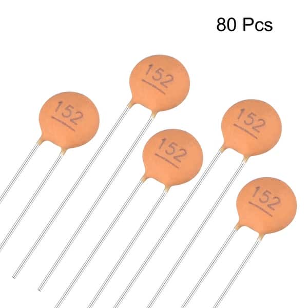 Pack of 60 Brick Red uxcell Ceramic Capacitor Kit 50V 560PF Disc Capacitors for DIY Electronic Circuit