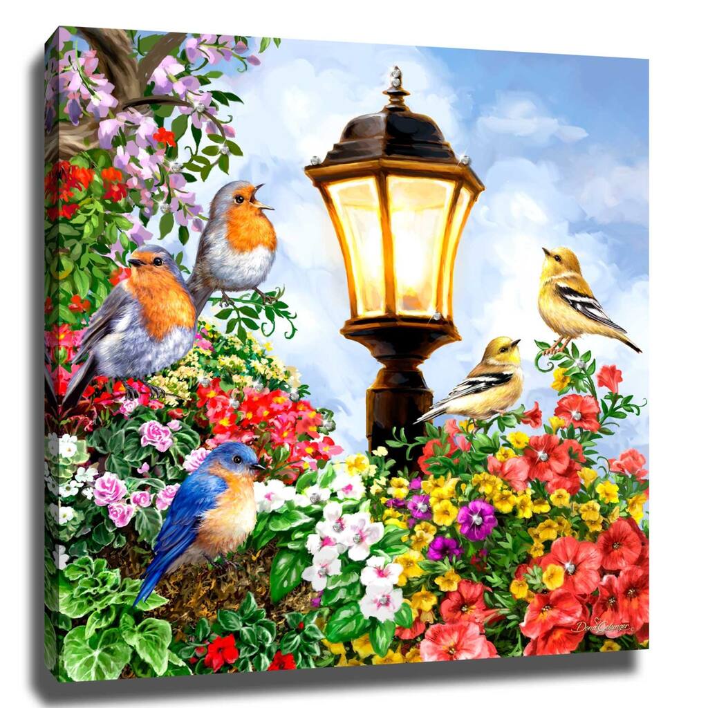 10" Blue and Yellow Song of Summer Wall Art Decor