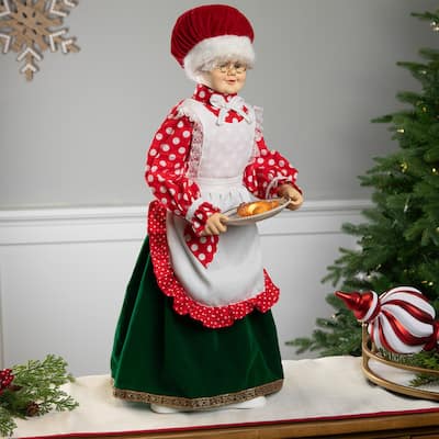 24" Animated Musical Mrs. Claus Gingerbread Cookie Christmas Figure