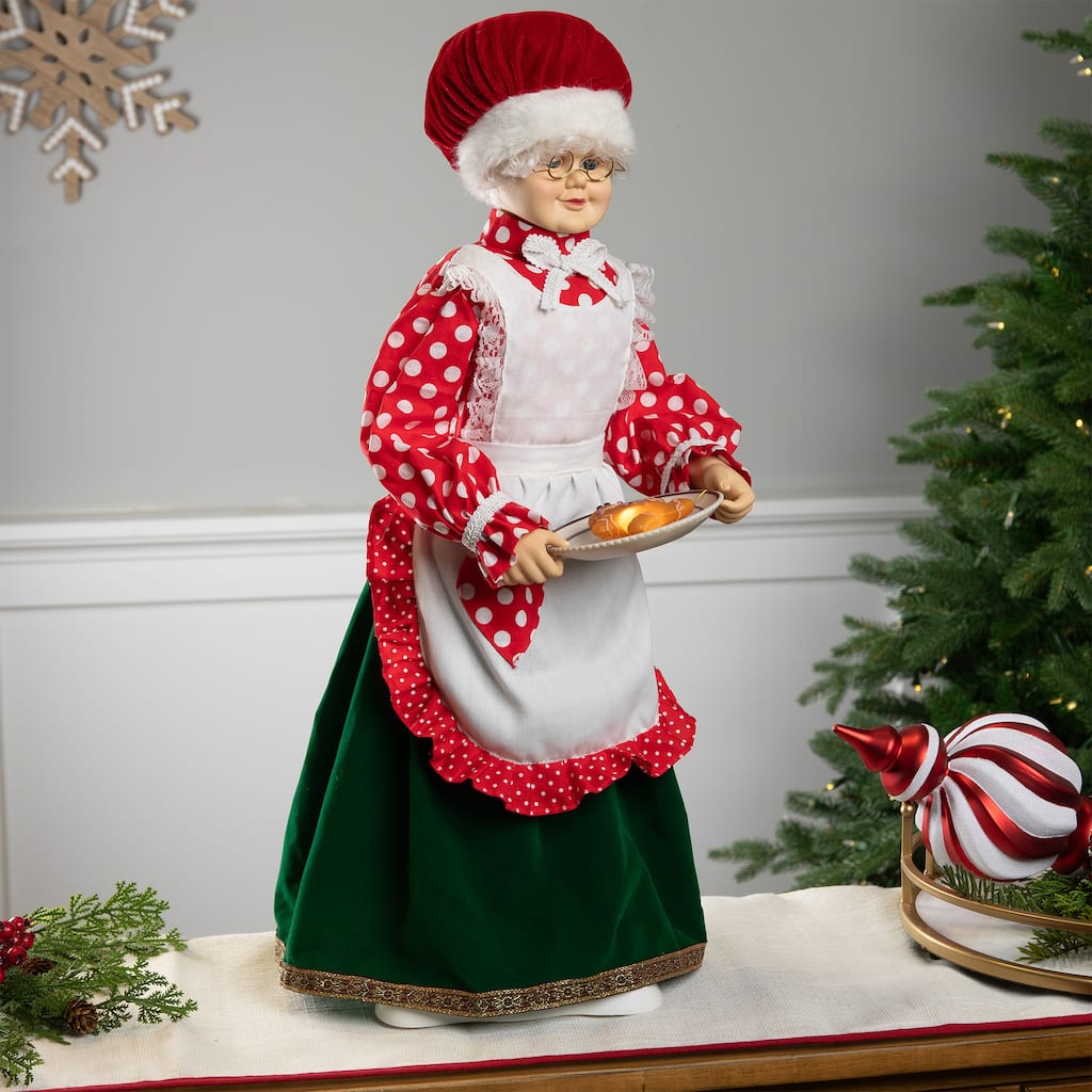 24" Animated Musical Mrs. Claus Gingerbread Cookie Christmas Figure