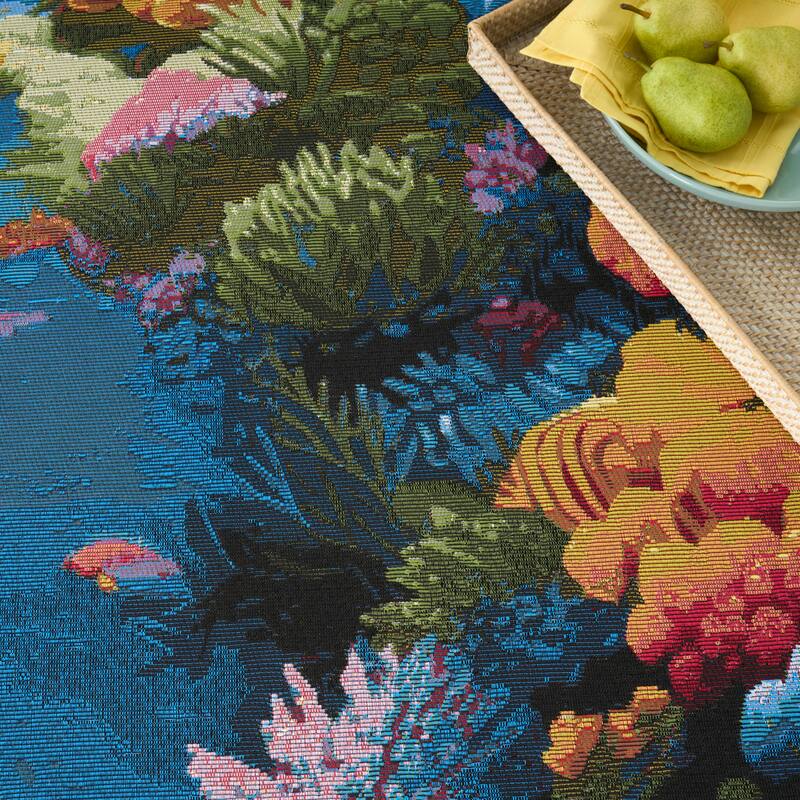 Nourison Color Splash Indoor/Outdoor Multicolored Graphic Area Rug