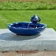 preview thumbnail 1 of 4, Ceramic Koi Solar Fountain- Blue Blue - Tabletop - Ceramic