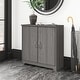 preview thumbnail 61 of 89, Cabot Small Entryway Cabinet with Doors by Bush Furniture Modern Gray