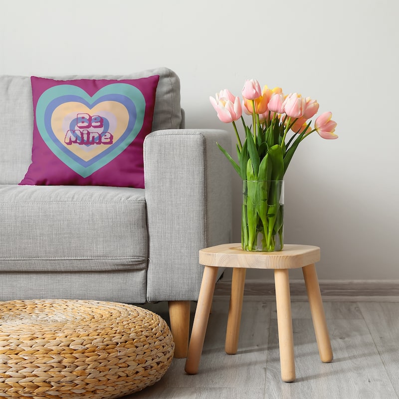 Be Mine Valentines Day Decorative Throw Pillow