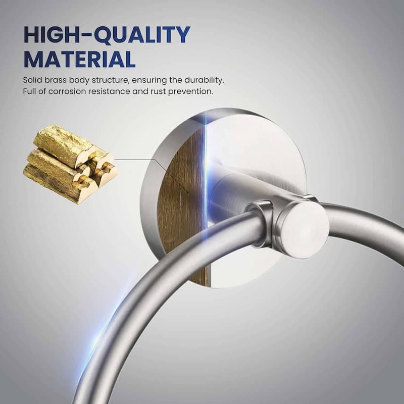 Circular Bathroom Towel Ring - N/A
