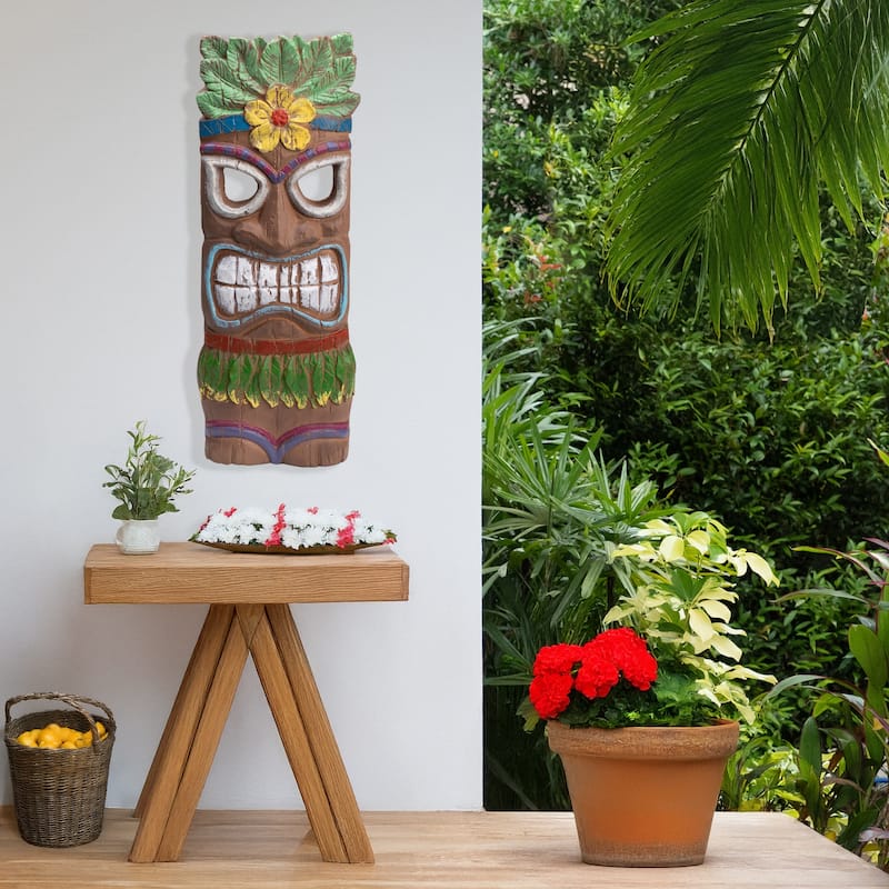 Tropical Tiki Hanging Wall Decoration - 19"