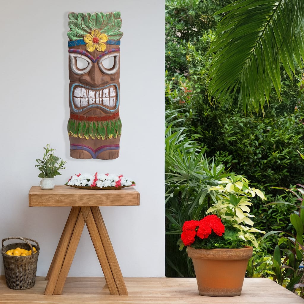 Tropical Tiki Hanging Wall Decoration - 19"