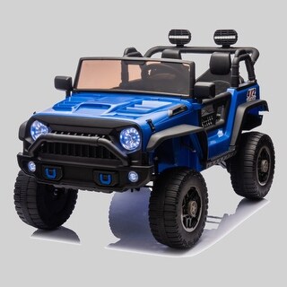 Two-Seater 24V Kids Ride On Truck with Bluetooth, LED Lights, Music, Four-Wheel Suspension, Parental Control for Ages 3+