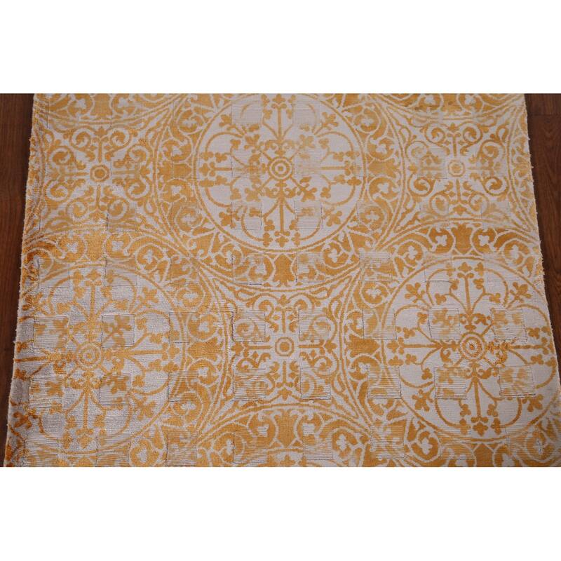 All-Over Abstract Oriental Accent Rug Hand-Knotted Wool Carpet - 2'8" x 5'5"