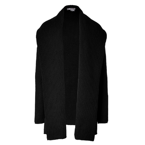 black ribbed cardigan womens
