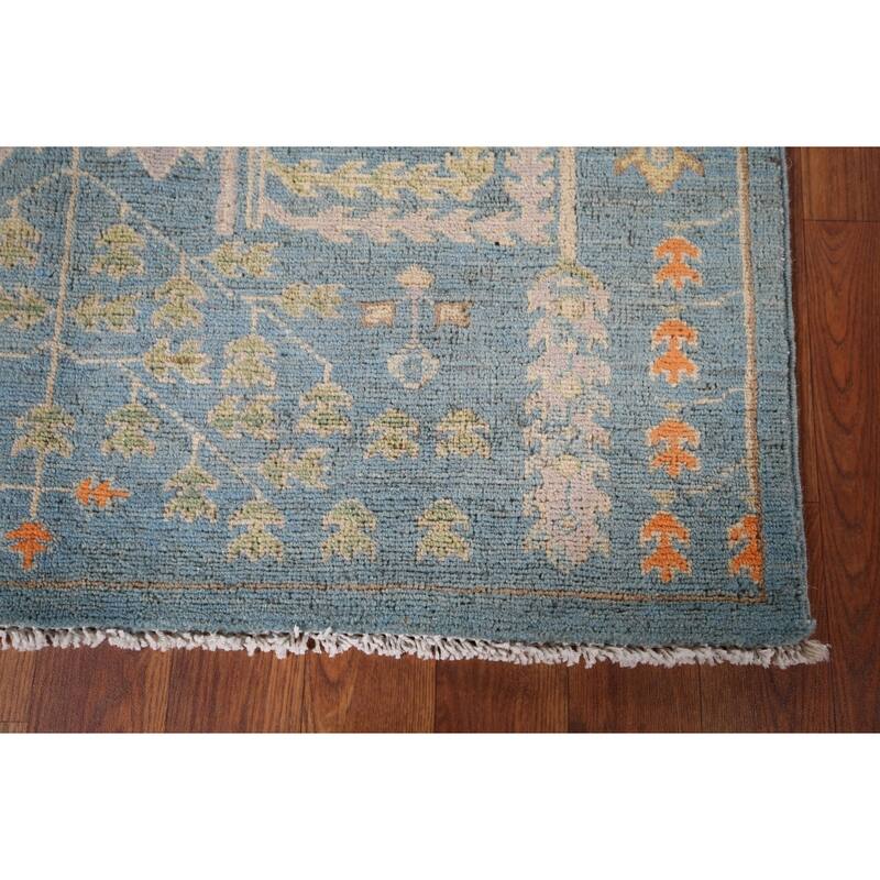 Light Blue Kazak Accent Rug Hand-Knotted Wool Carpet - 3'1" x 4'4"