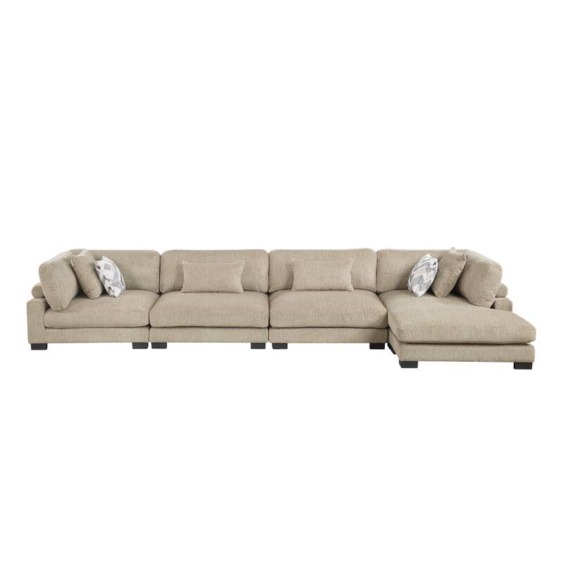 Abbeville Microfiber 4-Piece Modular Sectional with Chaise