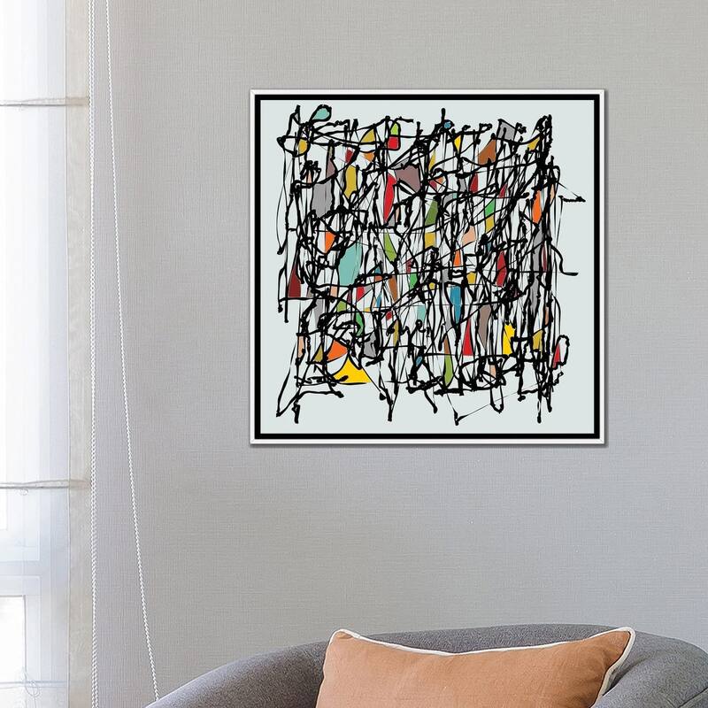 iCanvas "Pollock Wink II" by Angel Estevez Framed Canvas Print