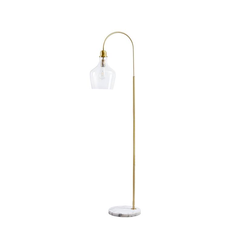 Arched Floor Lamp with Marble Base for living room,bedroom,and dining room