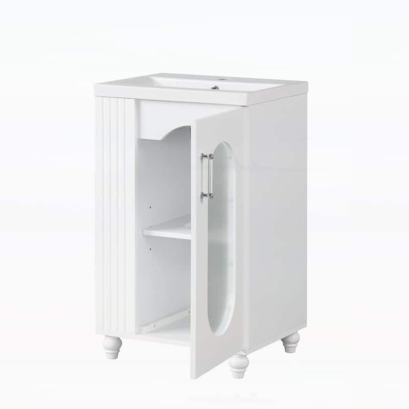 Bathroom Vanity Cabinet with Sink,with Two-tier Shelf,Adjustable Shelf