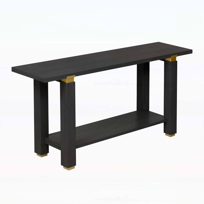 Modern Console Table with Metal Accents