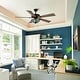 preview thumbnail 3 of 13, River of Goods Astrid Multicolored Oil-Rubbed Bronze and Stained Glass Tiffany-Style 3-Light 52-Inch Ceiling Fan