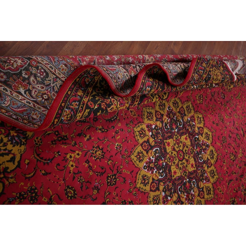Medallion Kashan Turkish Area Rug Machine Made Carpet - 9'8" x 13'0"