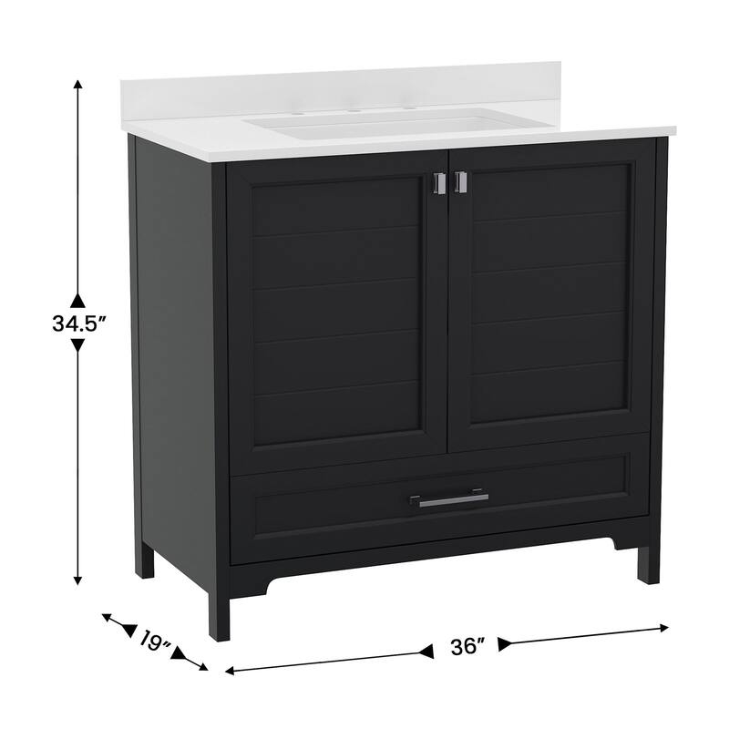 James Allan FFIR36194 36" Free Standing Single Basin Vanity Set with