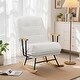preview thumbnail 12 of 15, VECELO Rocking Chair Nursery Teddy Fabric Modern Upholstered Glider Rocker with High Backrest for Living Room & Bedroom