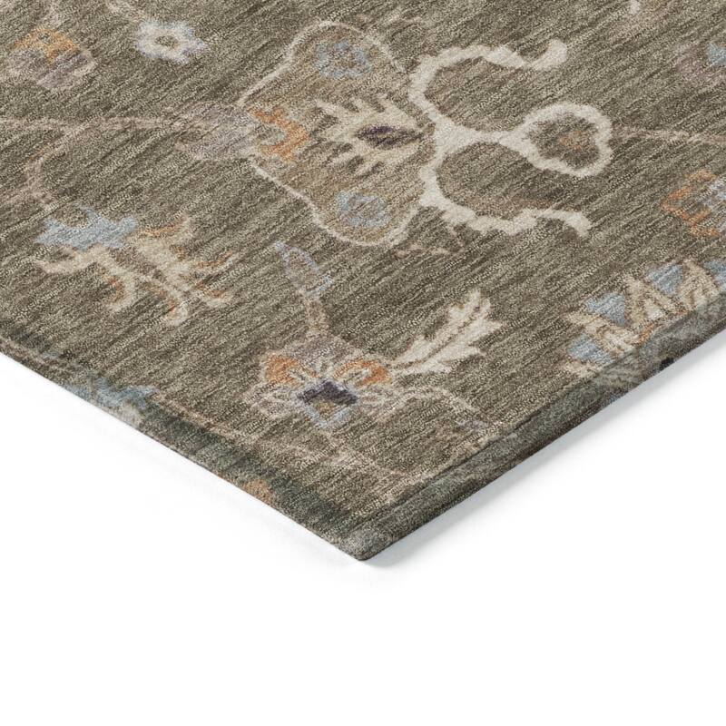 HomeRoots Floral Traditional Rectangle Outdoor Rug