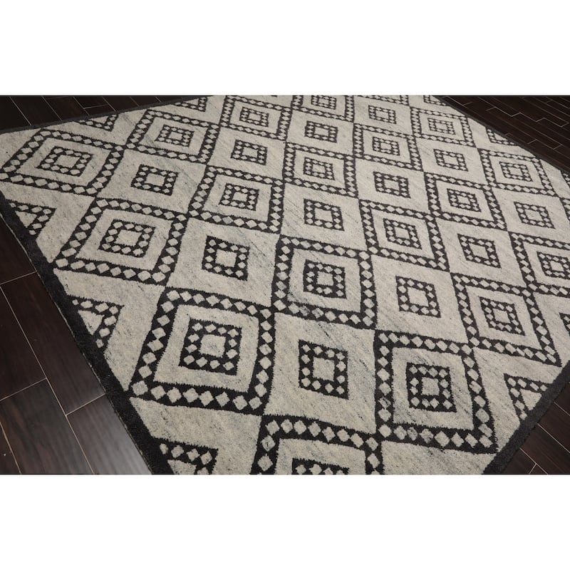 Hand Knotted Tibetan Wool Modern & Contemporary Oriental Rug (8x10) - 8' 4'' x 10' 3''