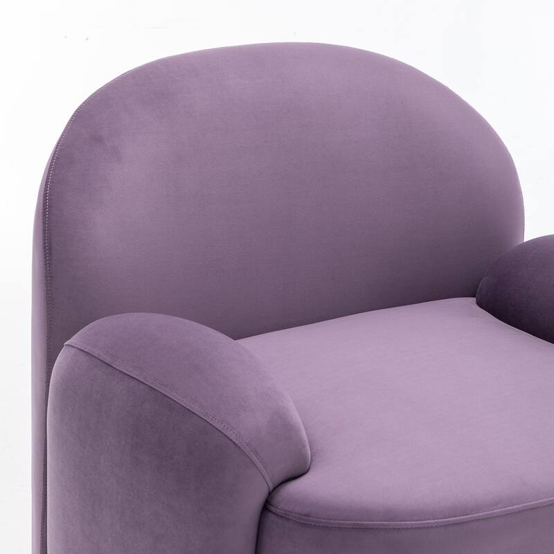 SEYNAR Modern Glam Velvet Thickened Seat Cushion Accent Chair