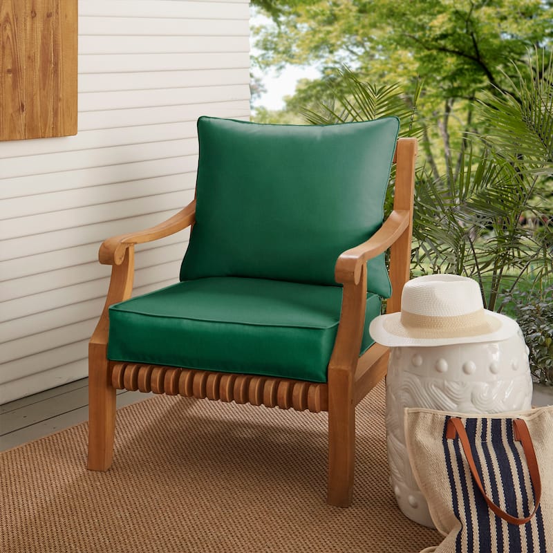 Sorra Home Outdoor Corded Deep Seating Pillow and Cushion Set