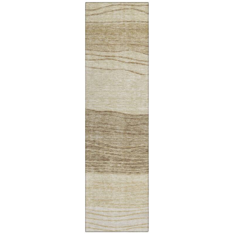 Machine Washable Indoor/ Outdoor Chantille Modern Stripes Rug